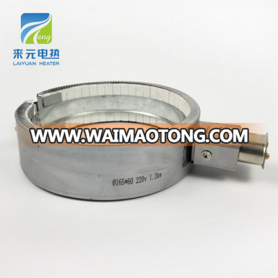 165x60mm 220v 1.2kw Barrel Extruder Ceramic Band Heating Element